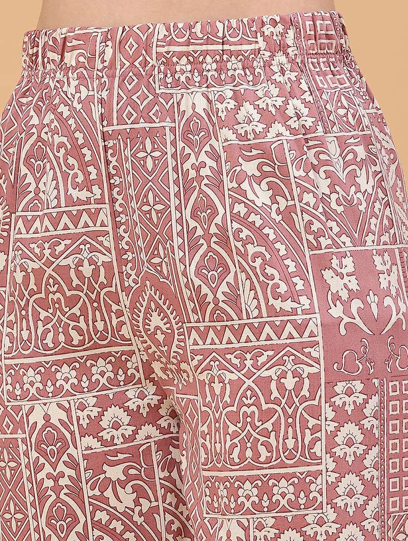 women printed three quarter sleeve ethnic co-ord set - 22287367 -  Standard Image - 5