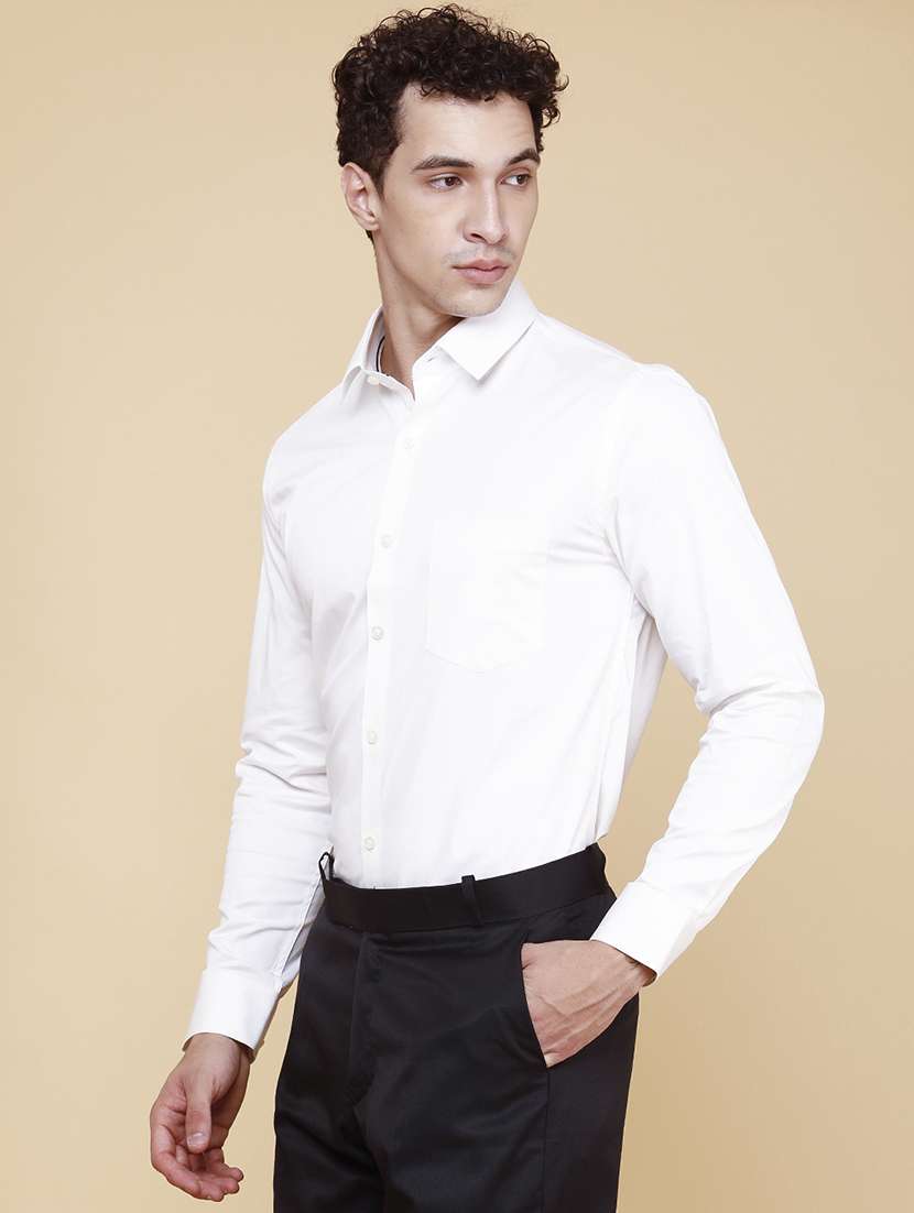 men solid long sleeves formal shirt - 22287377 -  Standard Image - 3