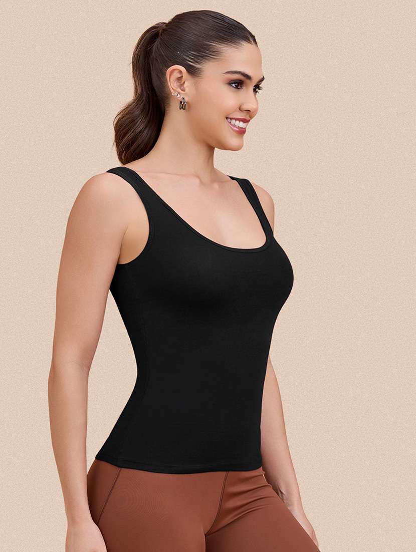 women peack of 2 solid sleeveless camisole - 22287617 -  Standard Image - 5