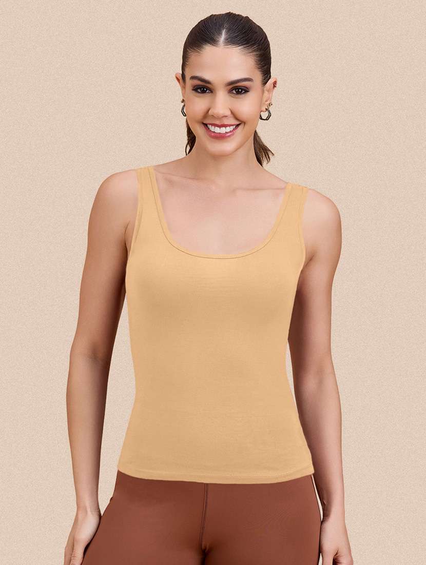 women peack of 3 solid sleeveless camisole - 22287621 -  Standard Image - 3