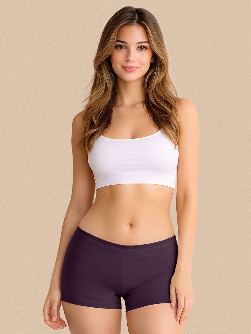 women pack of 3 solid boy shorts panty - 22287629 -  Standard Image - 3