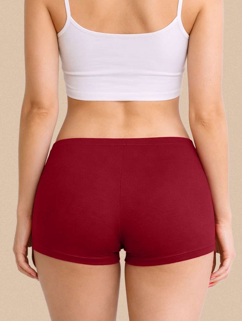women pack of 3 solid boy shorts panty - 22287694 -  Standard Image - 5