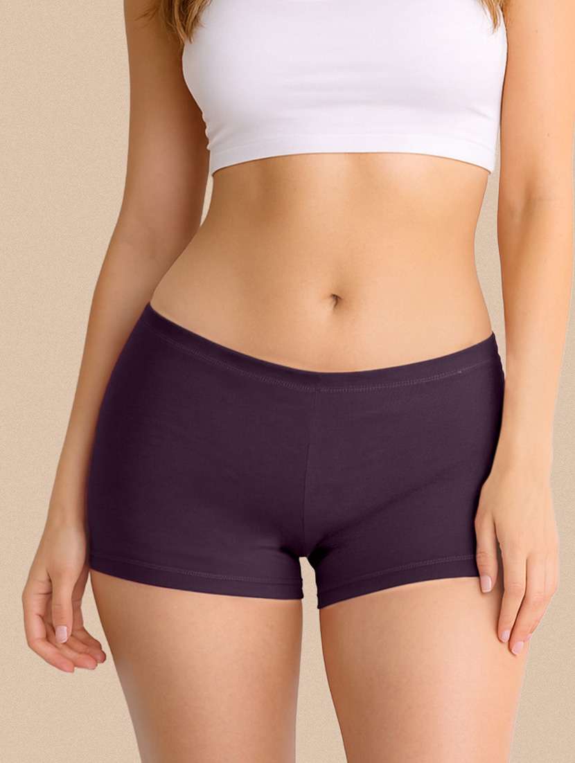 women pack of 3 solid boy shorts panty - 22287694 -  Standard Image - 8