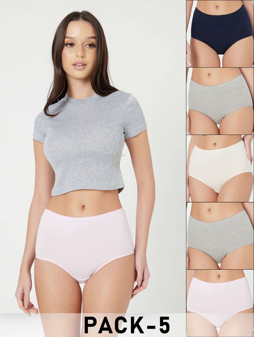 women pack of 5 mid rise hipster panty