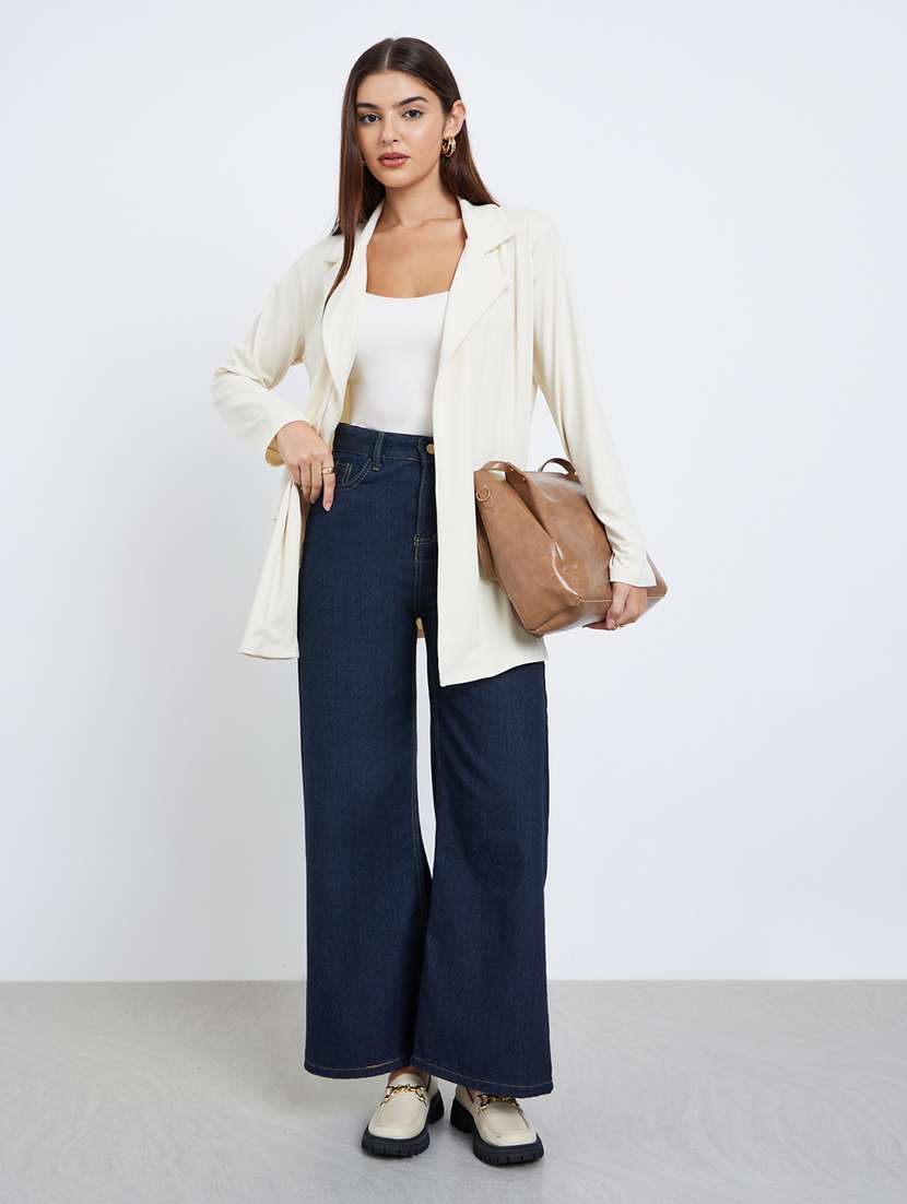 women solid long sleeve single breasted blazer - 22287852 -  Standard Image - 3