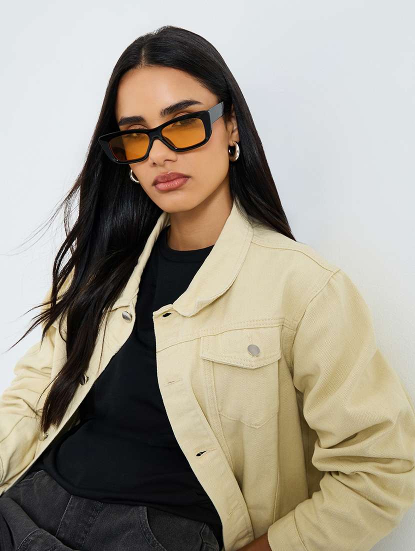 women solid long sleeve oversized denim jacket