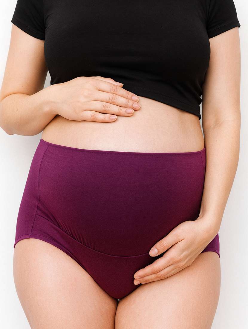 women solid high rise maternity panty - 22288007 -  Standard Image - 3