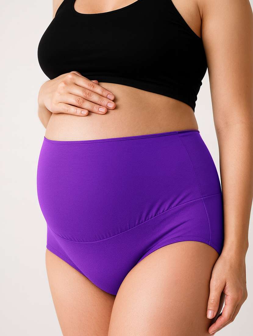 women solid high rise maternity panty - 22288011 -  Standard Image - 3