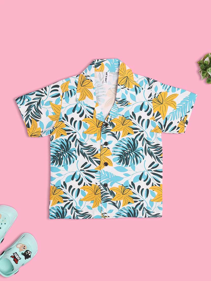 boys printed short sleeve shirt