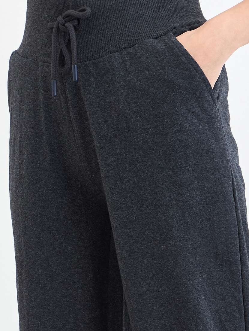 women solid high rise bootcut trouser - 22288060 -  Standard Image - 3