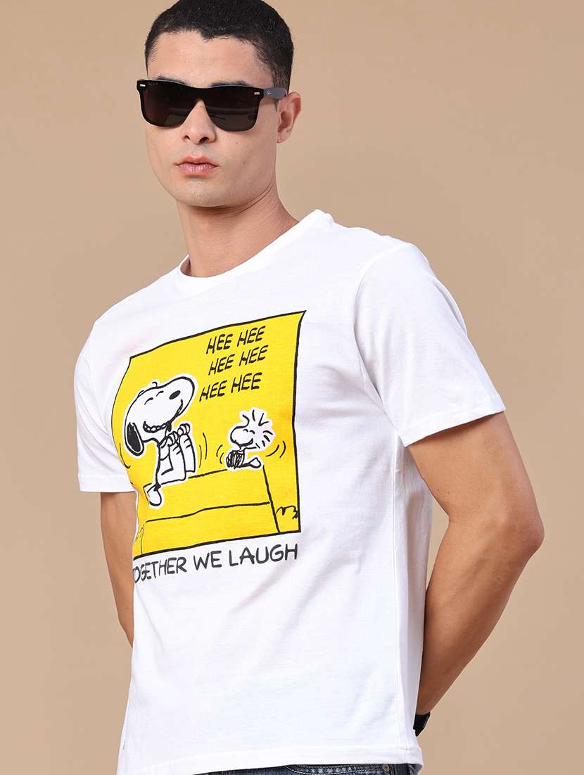 men printed short sleeves regular fit t-shirt