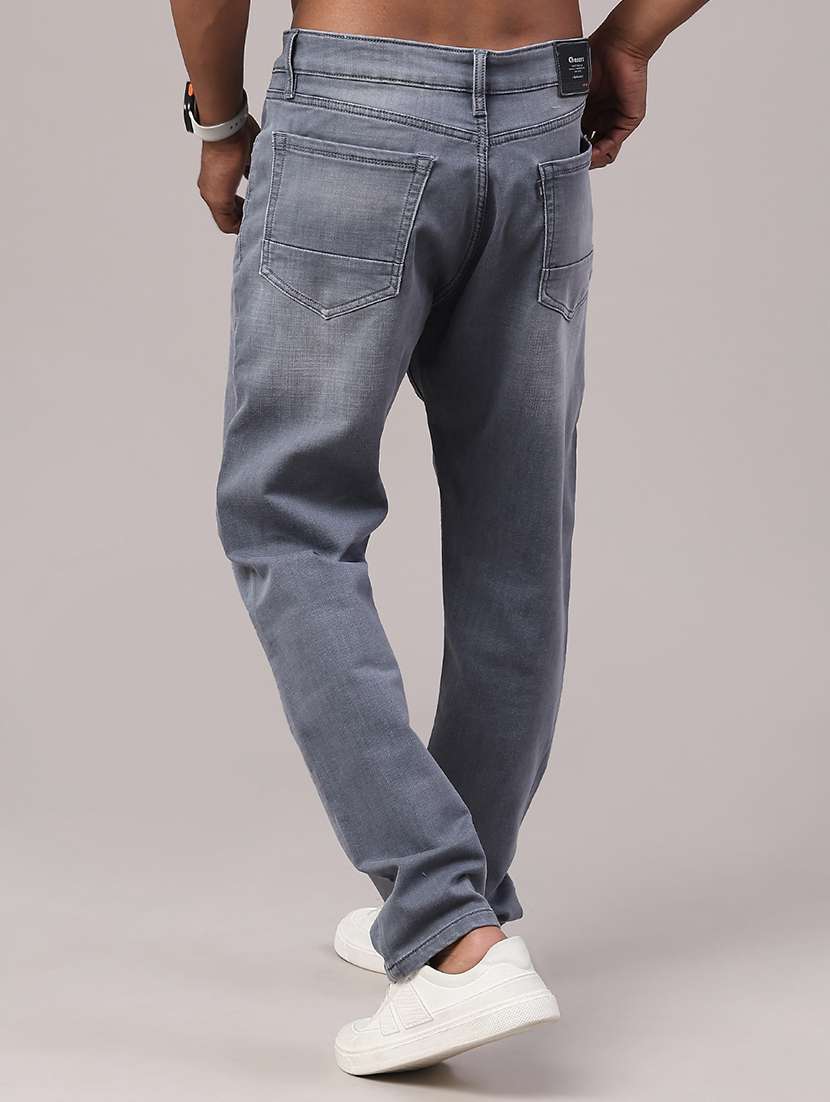 men washed mid rise full length straight fit jeans - 22288535 -  Standard Image - 3