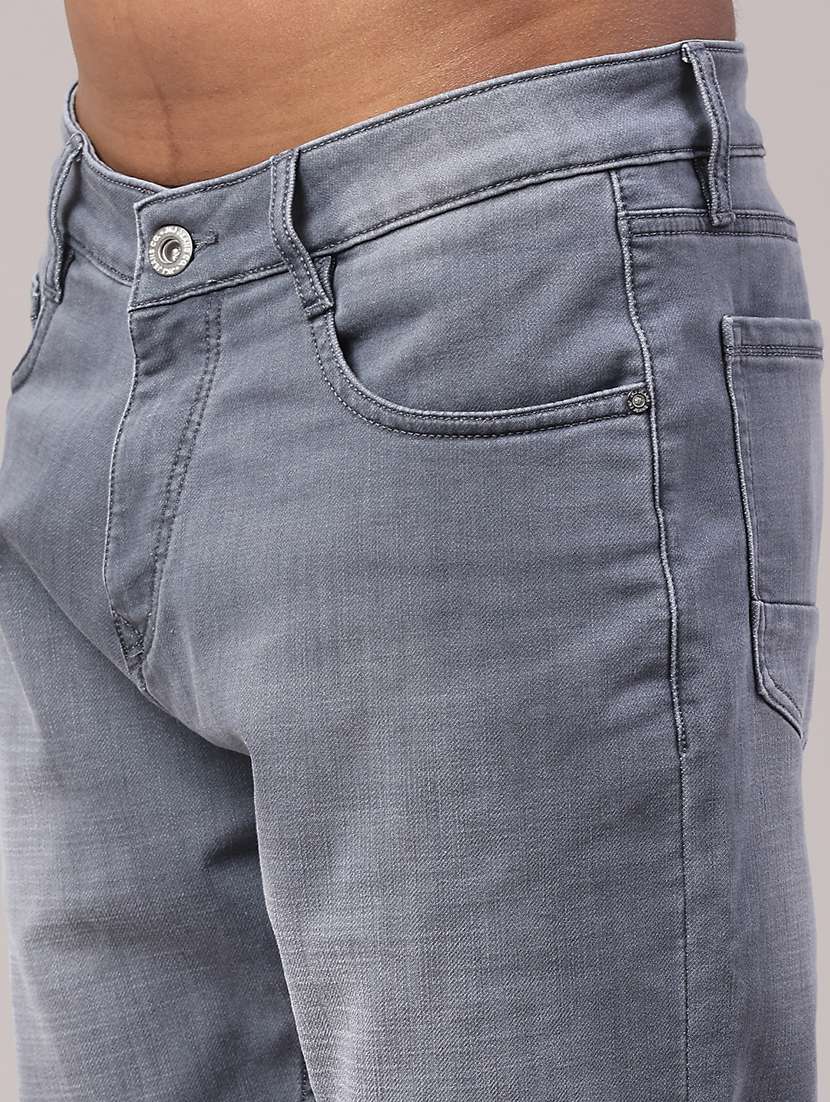 men washed mid rise full length straight fit jeans - 22288535 -  Standard Image - 5