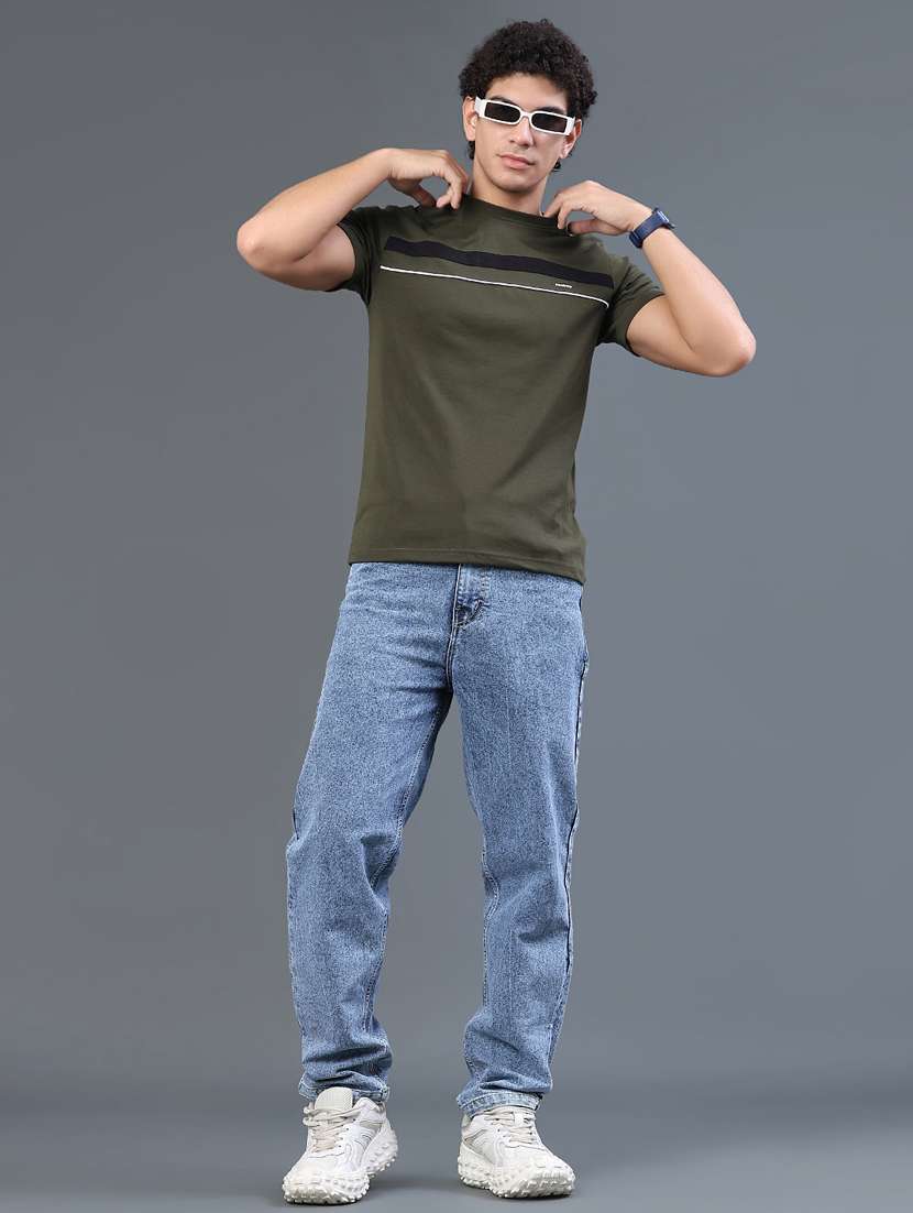 men taped short sleeves regular fit t-shirt - 22288564 -  Standard Image - 5