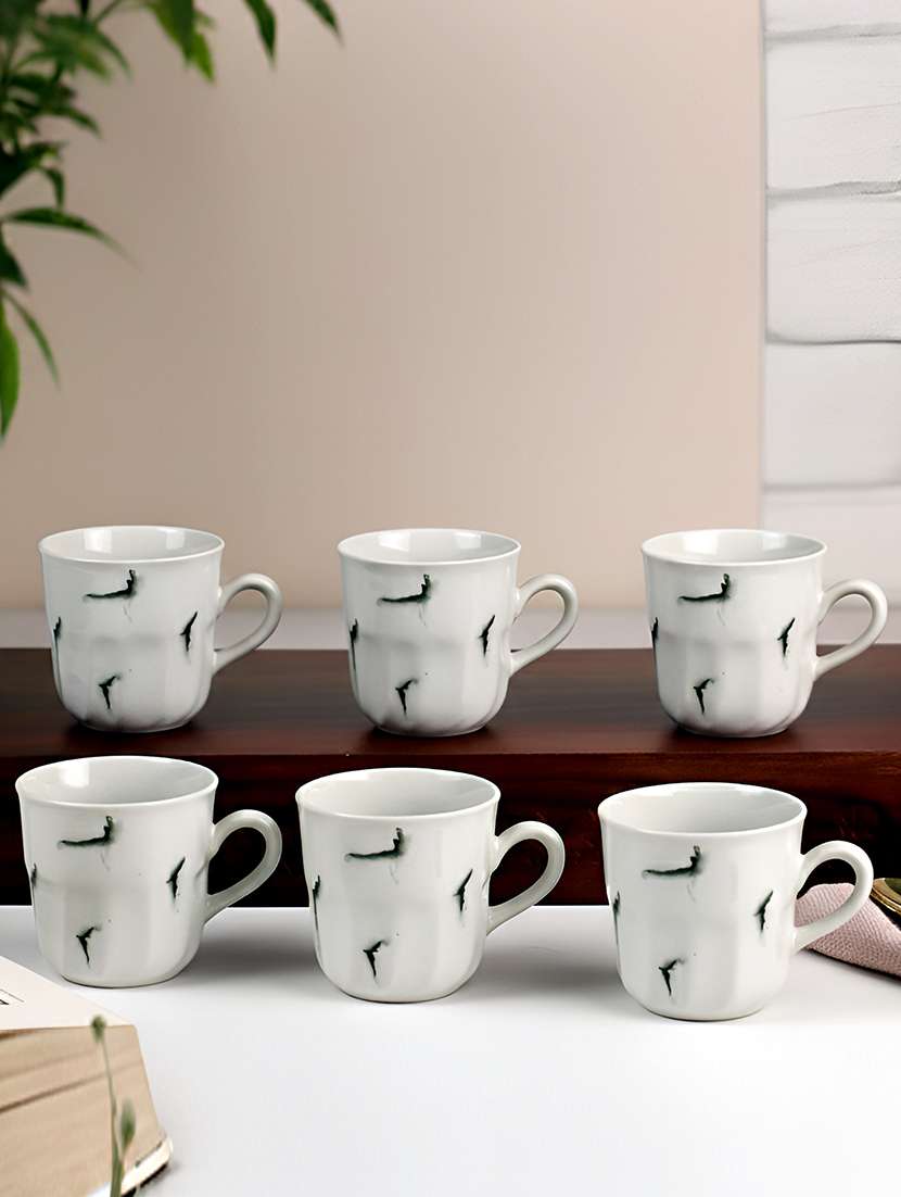 moody panda set of 6 designer cups | cup set | tea cups | ceramic | coffee cups
