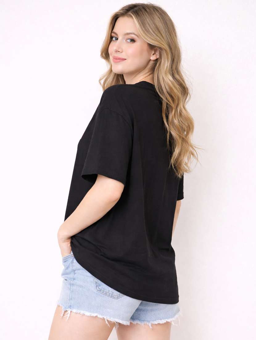 women pack of 2 printed short sleeve oversized t-shirt - 22288711 -  Standard Image - 3