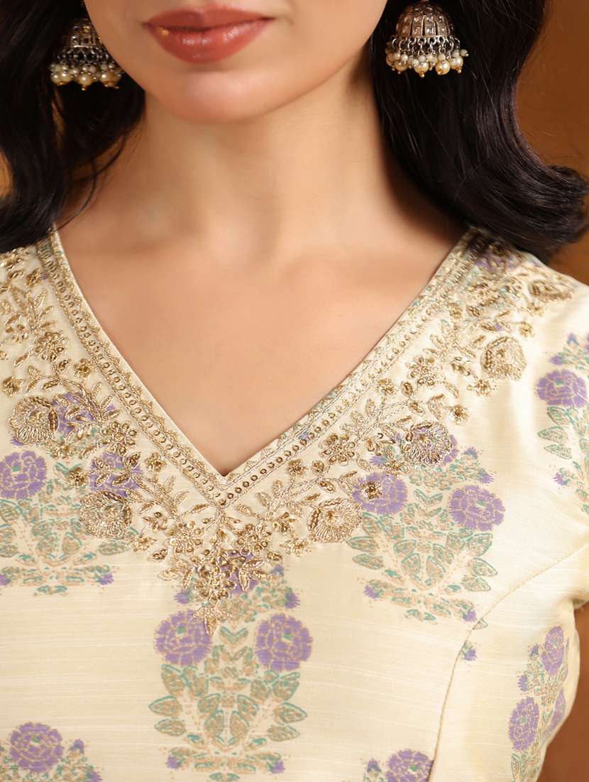 women floral sleeveless top pant with dupatta set - 22288773 -  Standard Image - 5