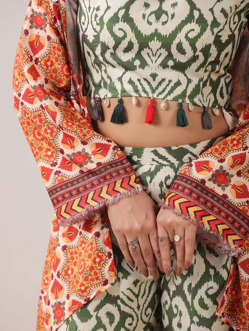 women ikat long sleeve fusion set - 22288774 -  Standard Image - 5