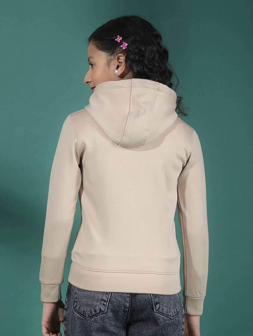 girls self designed long sleeve hooded sweatshirt - 22288791 -  Standard Image - 3