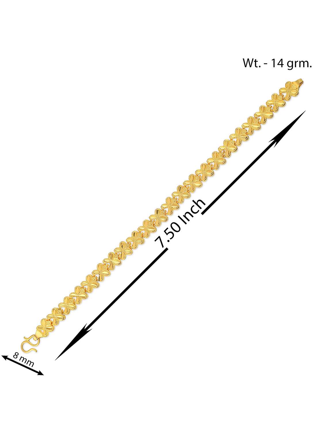 men gold plated chain bracelet - 22288802 -  Standard Image - 5