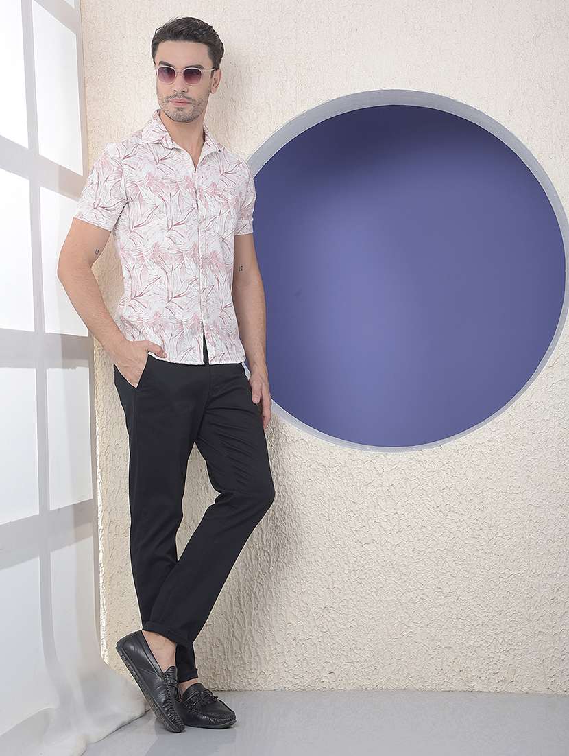 Men Solid Mid Rise Chinos Casual Trouser - 22288814 -  Standard Image - 5
