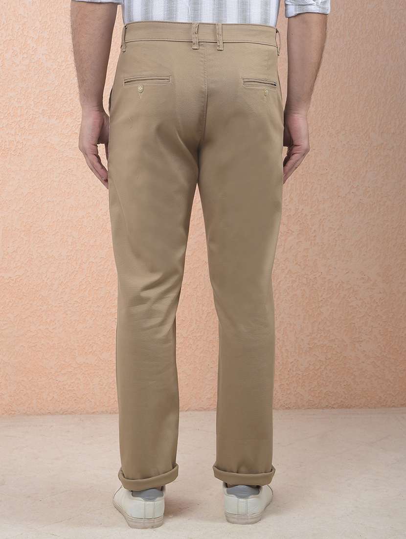 men solid mid rise chinos casual trouser - 22288816 -  Standard Image - 3