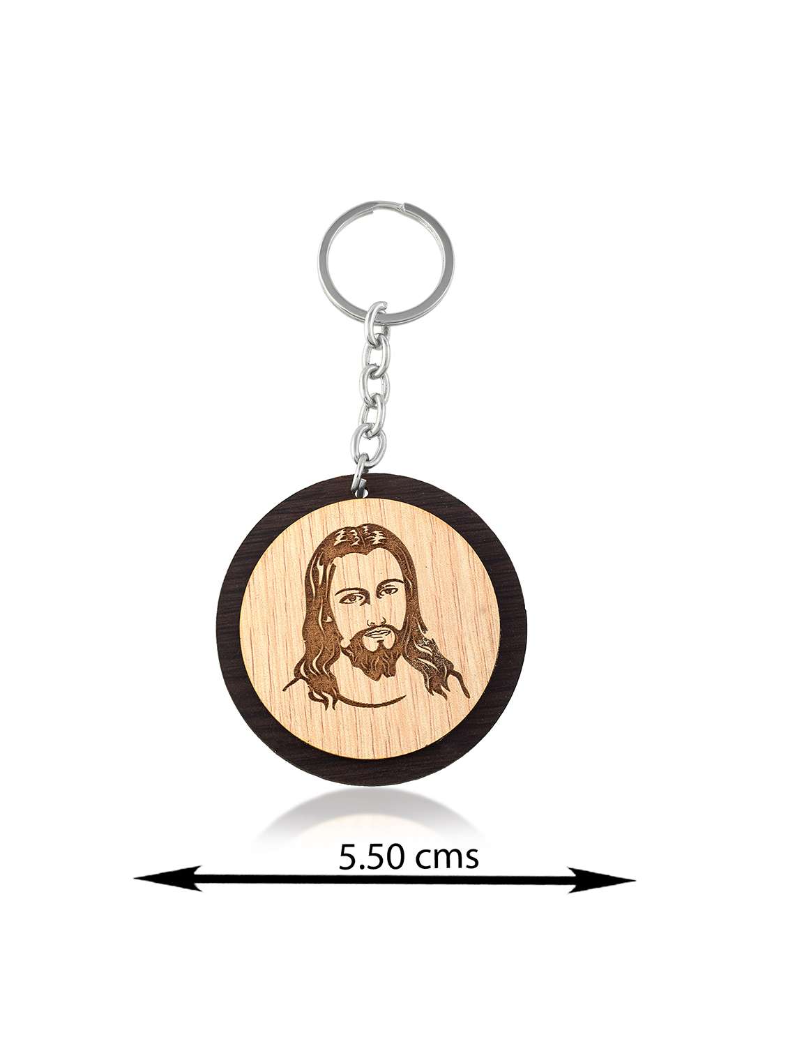 english teak wooden jesus christ keychain - 22288827 -  Standard Image - 3