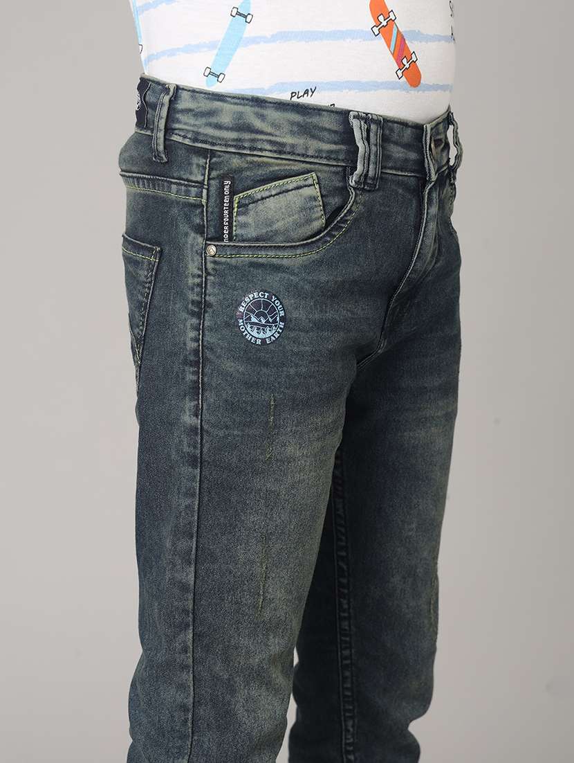boys solid mid rise slim fit jean - 22288849 -  Standard Image - 3