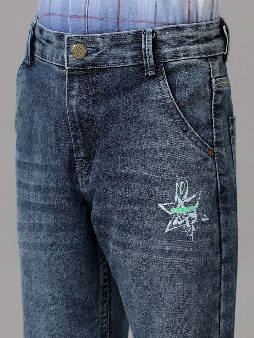 boys solid mid rise slim fit jeans - 22288855 -  Standard Image - 3