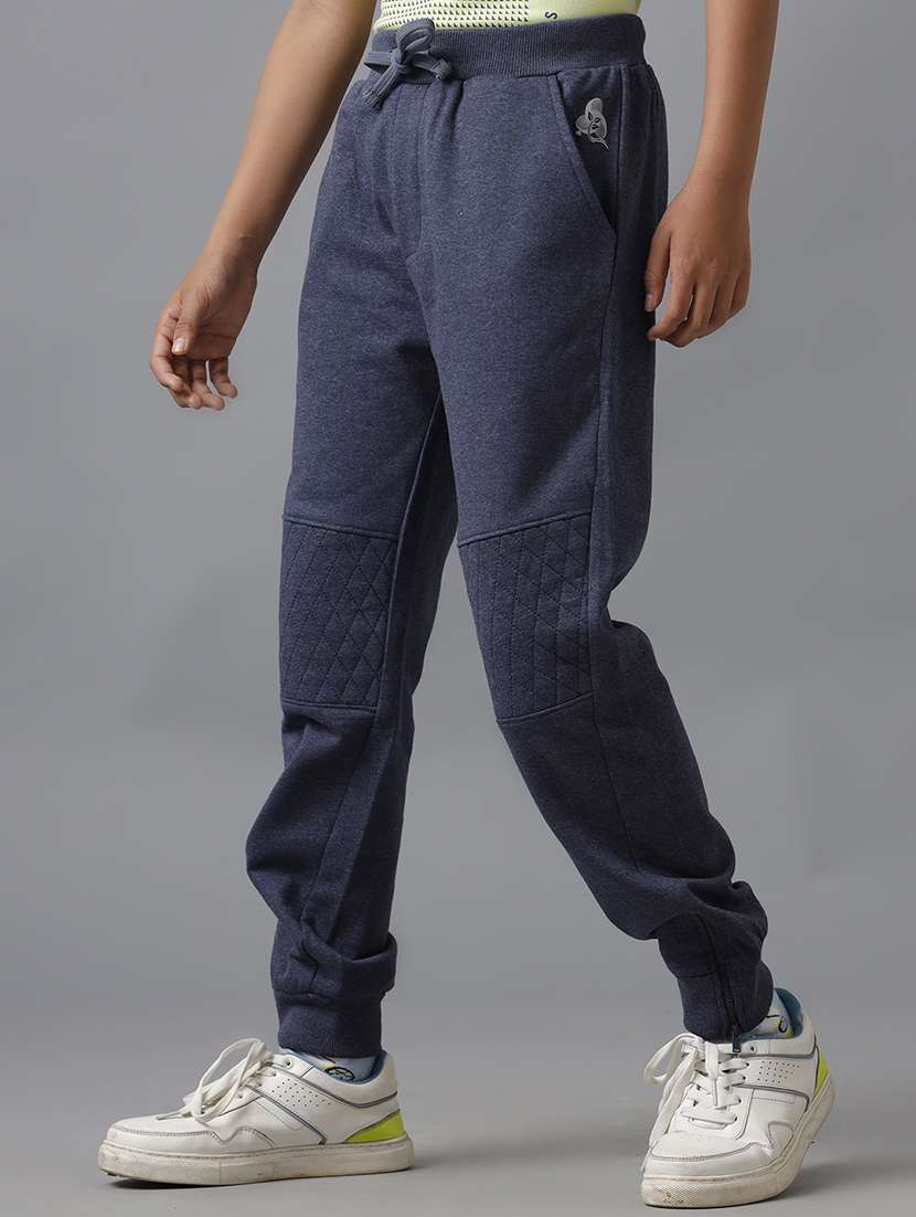 boys solid mid rise jogger