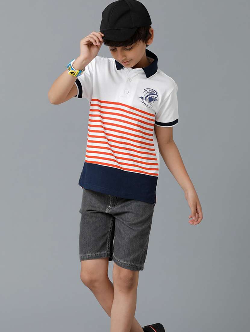 boys solid mid rise denim shorts - 22289142 -  Standard Image - 3