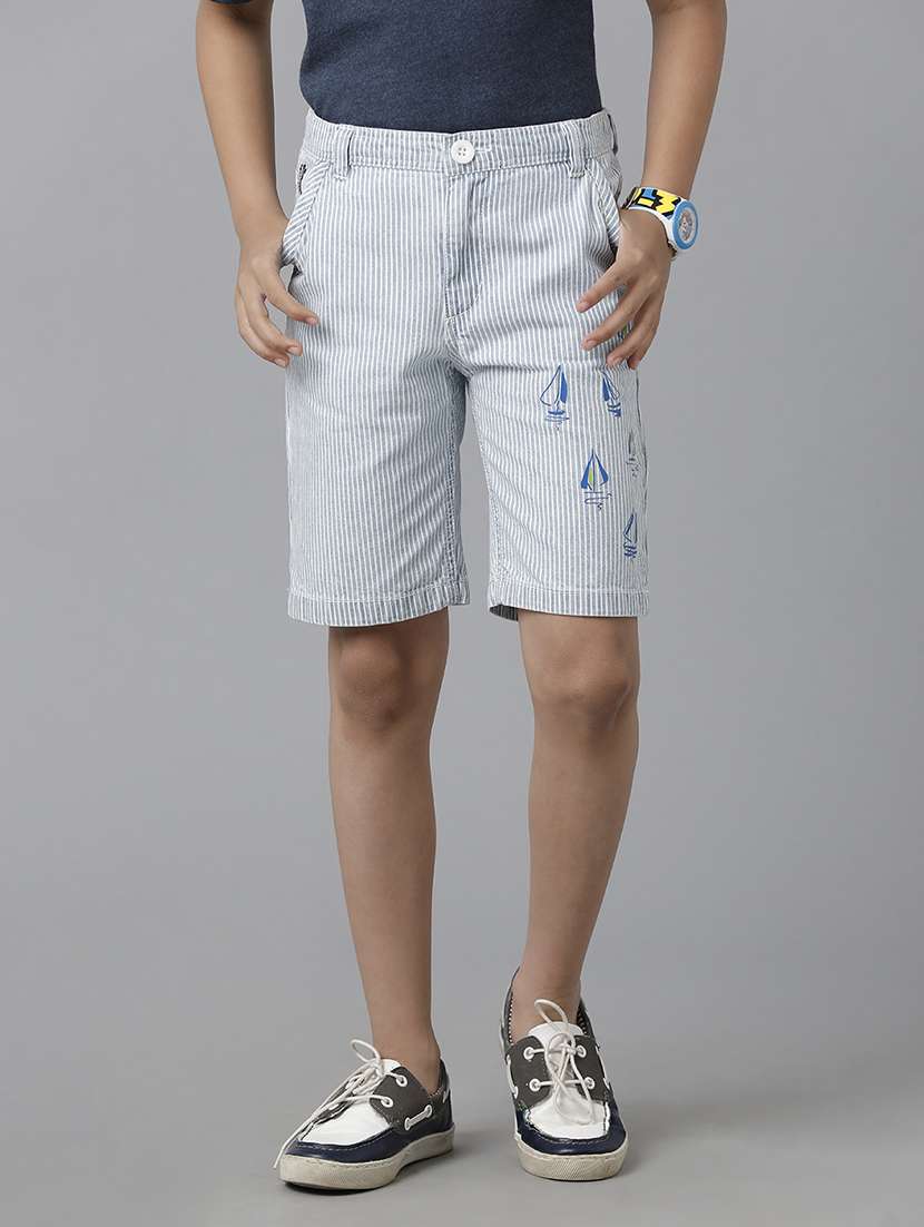 boys striped mid rise shorts