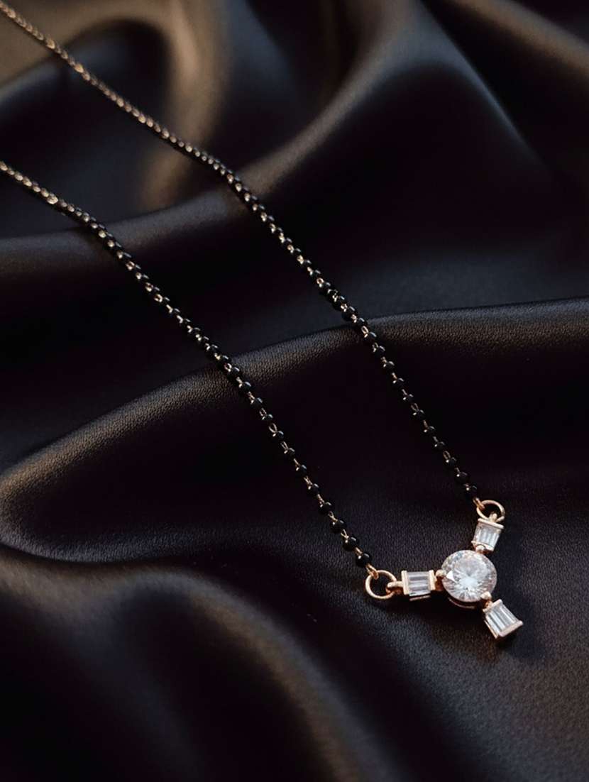 women white beads mangalsutra