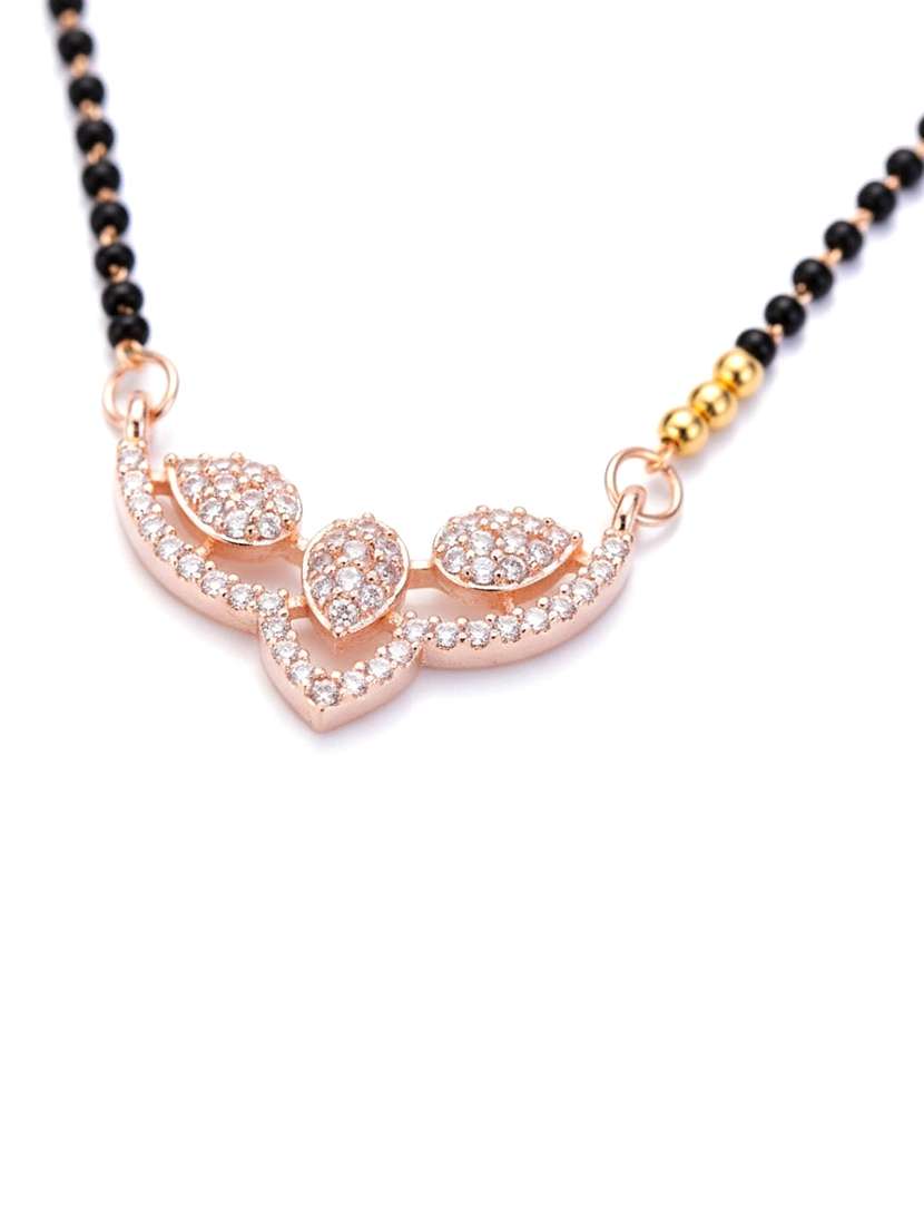 women artificial stones studded and beaded mangalsutra - 22289296 -  Standard Image - 3