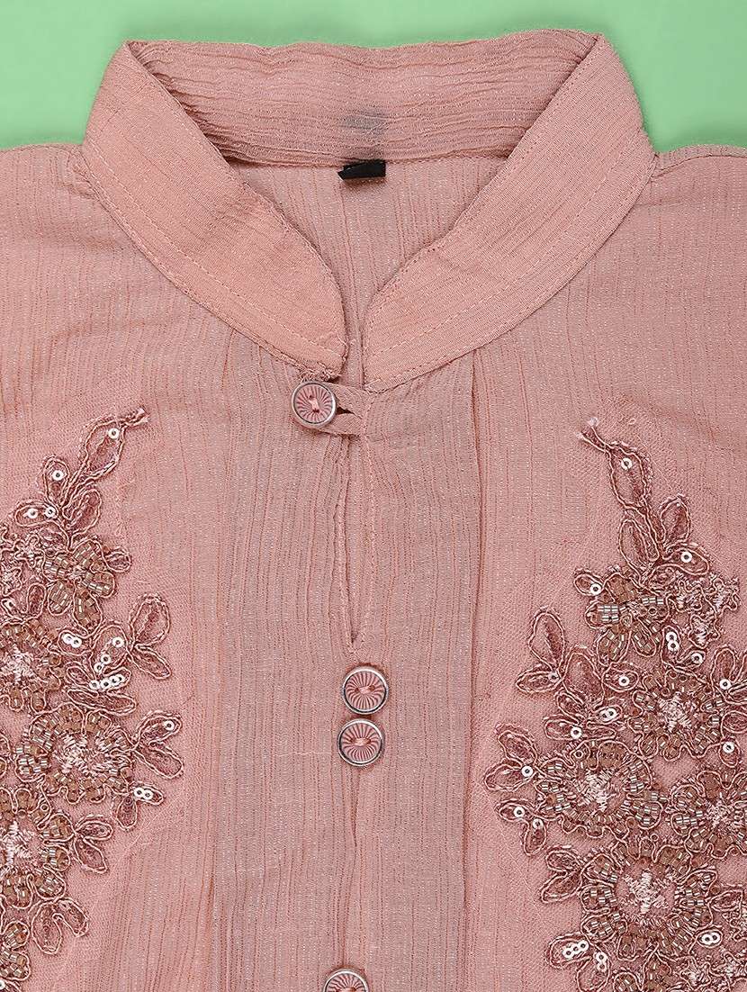 girls solid with work puff sleeve top - 22289521 -  Standard Image - 3