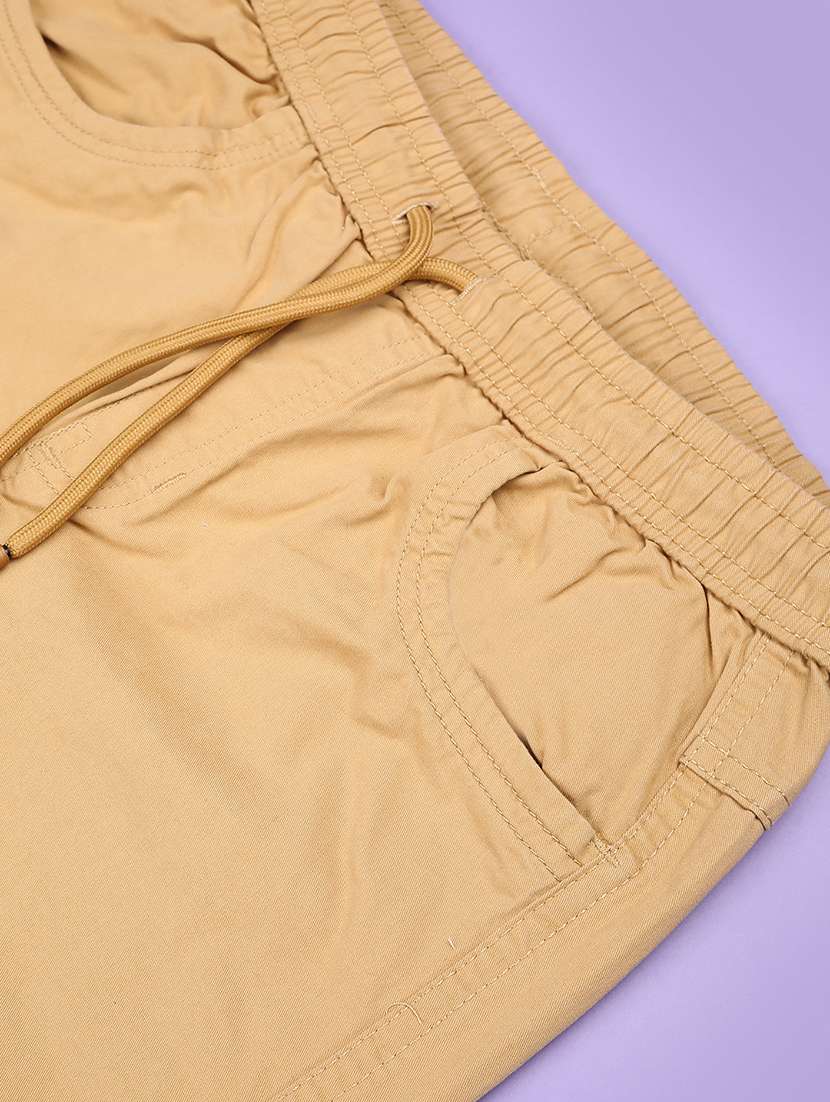 khaki poly cotton plain jogger - 22289867 -  Standard Image - 3