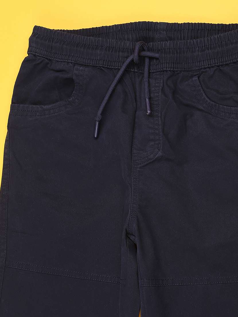 boys solid mid rise regular fit jogger - 22289869 -  Standard Image - 3