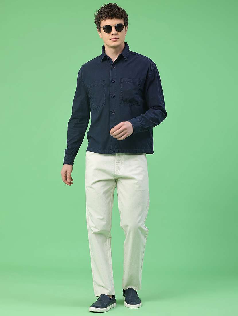 men solid long sleeves casual shirt - 22289871 -  Standard Image - 5