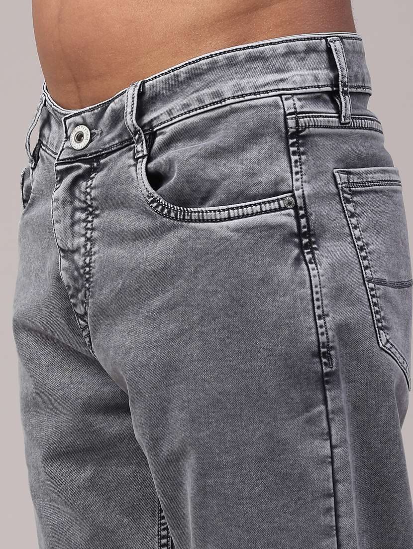 men plain mid rise full length jeans - 22289888 -  Standard Image - 5