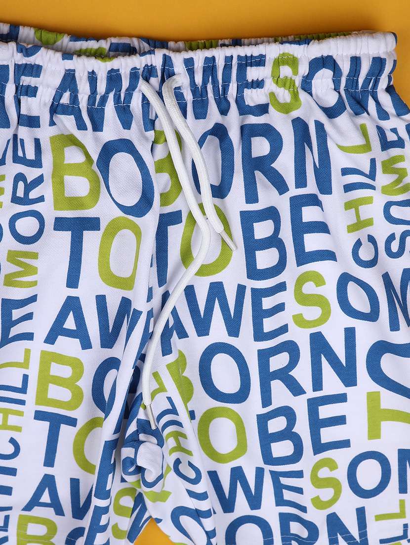 boys typography short sleeve co-ord set - 22289922 -  Standard Image - 3