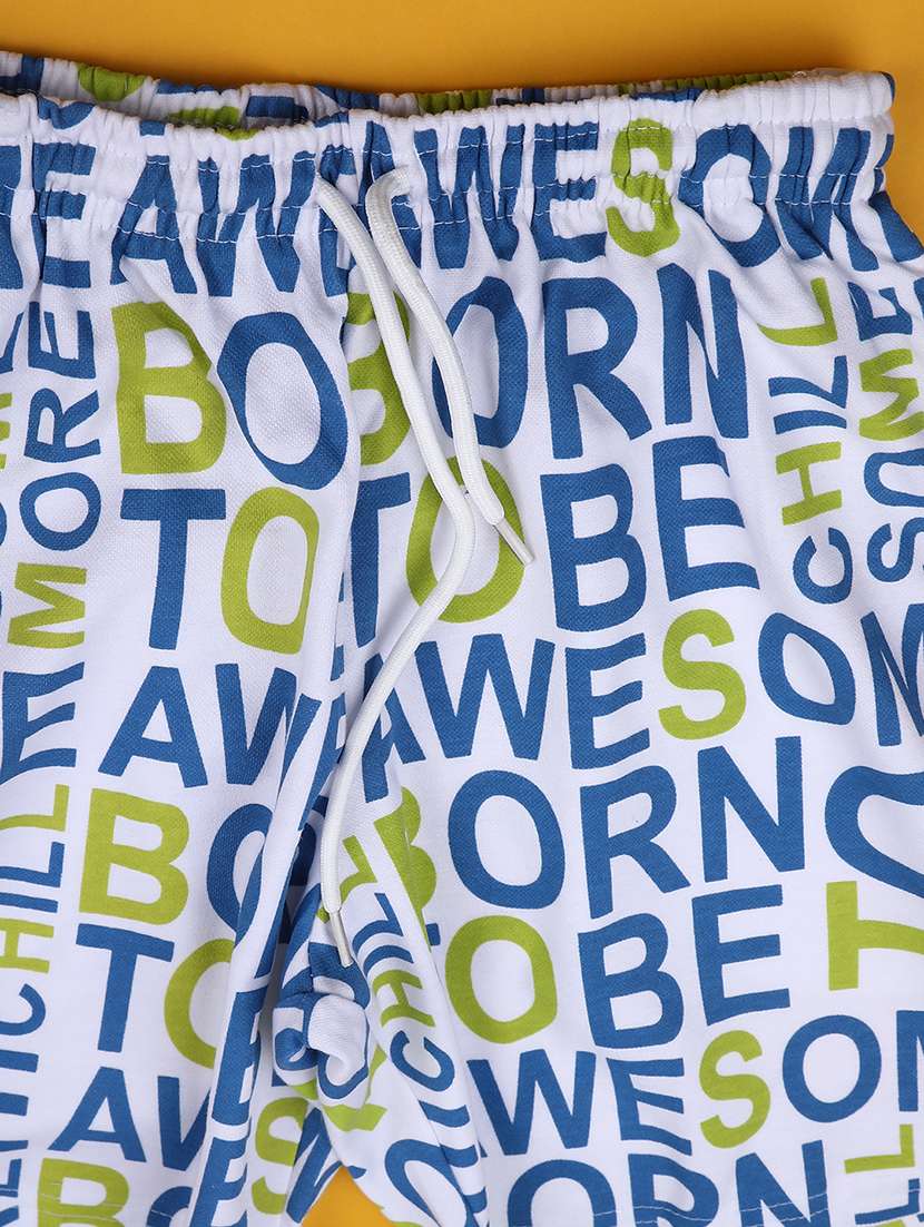 boys typography short sleeve co-ord set - 22289922 -  Standard Image - 3