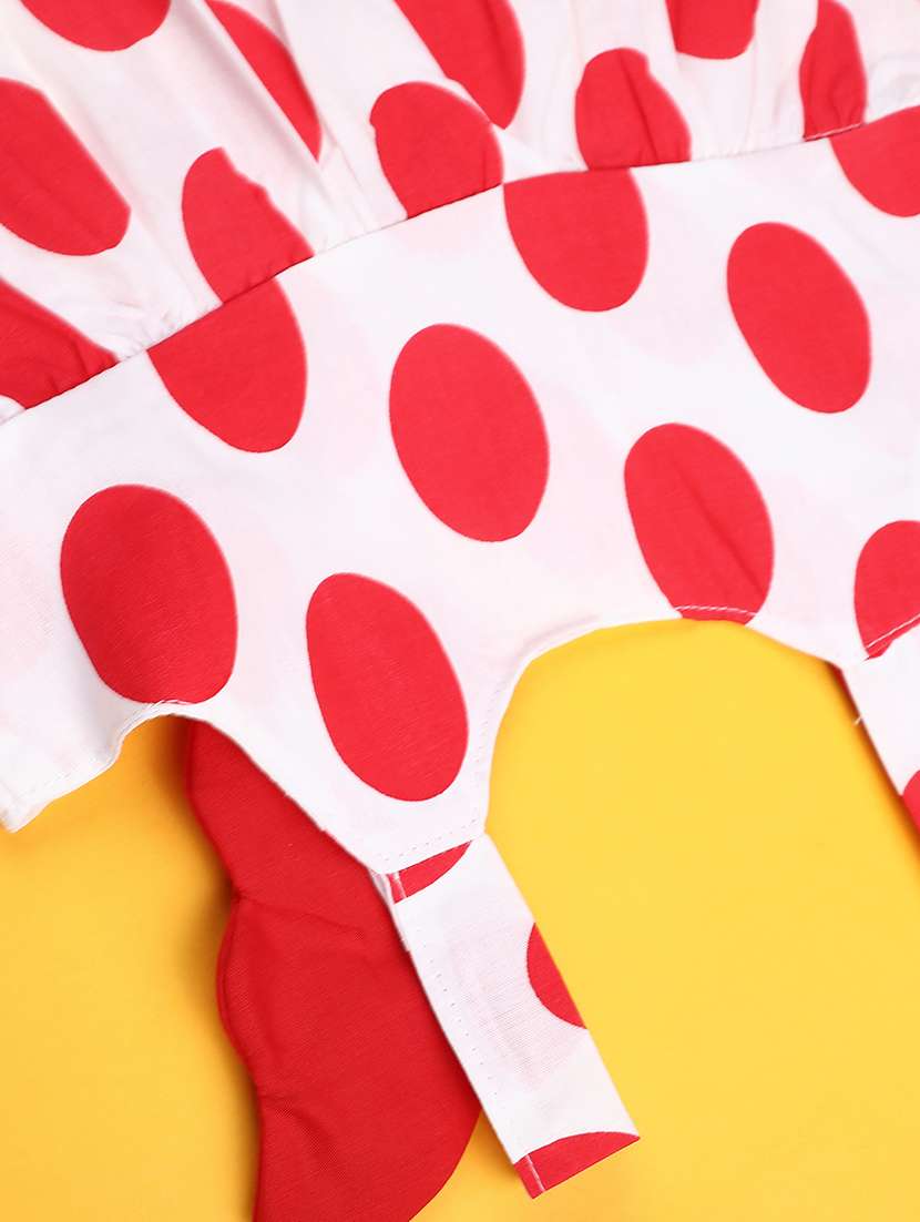 girls polka dot u neck frock - 22290002 -  Standard Image - 3
