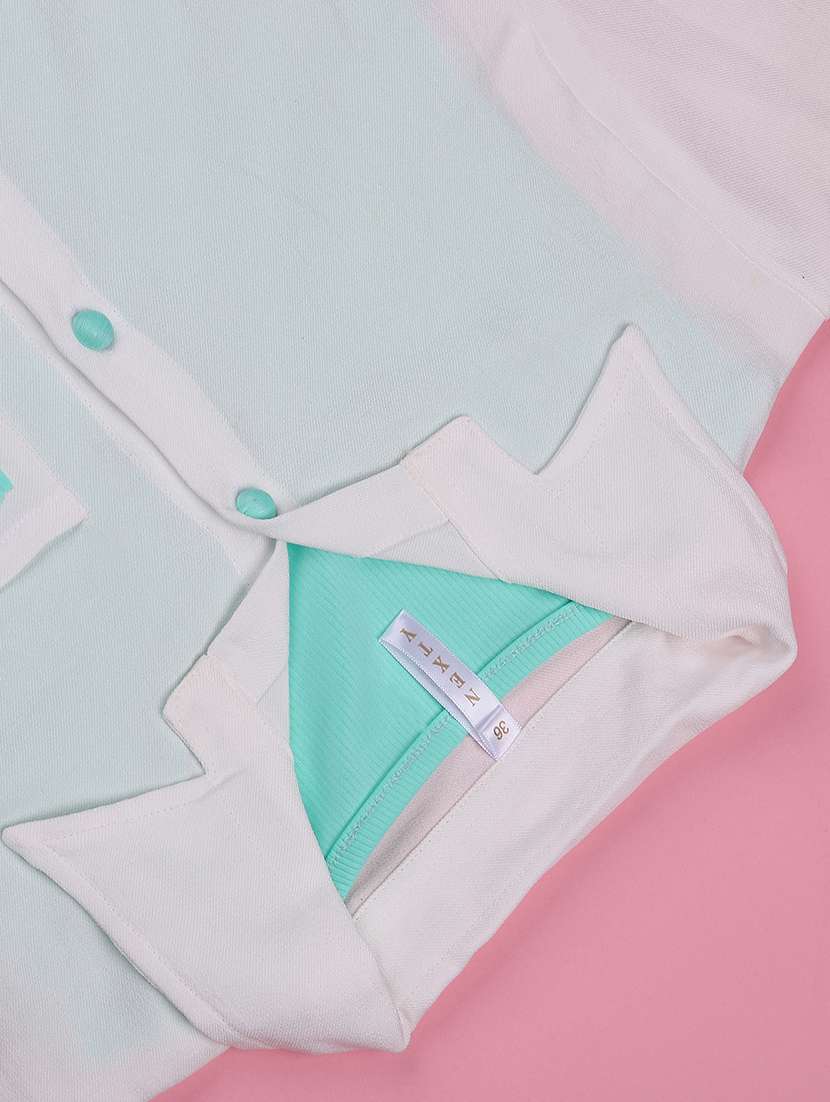 gilrs solid collared short sleeve shirts top - 22290062 -  Standard Image - 3