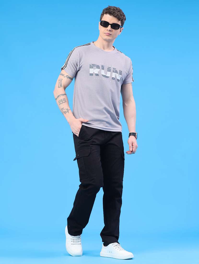 men solid mid rise regular fit cargo  - 22290166 -  Standard Image - 5