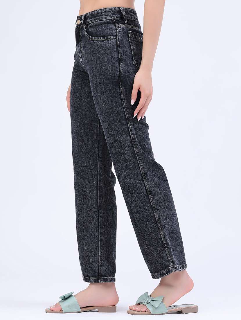 women washed mid rise bootcut jeans - 22290358 -  Standard Image - 3