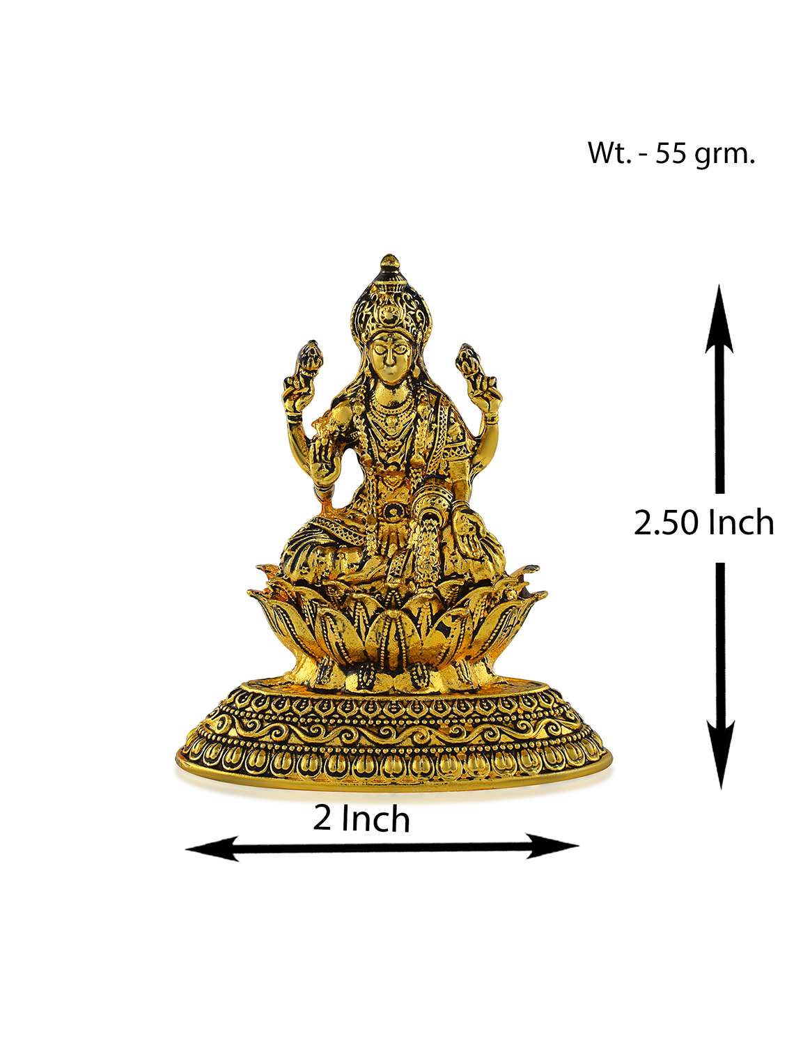 Antique Brass Goddess Lakshmi Idol Figurine Showpiece - 22290379 -  Standard Image - 3