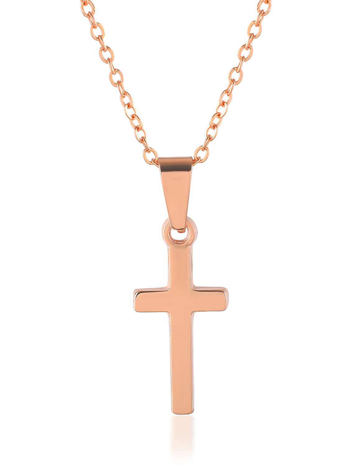 stainless steel cross finger ring and rose gold plated cross pendant  - 22290388 -  Standard Image - 3