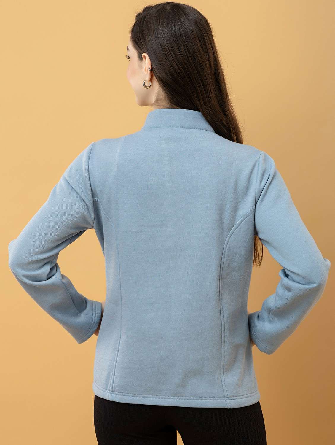 women solid long sleeve regular jacket - 22290398 -  Standard Image - 3