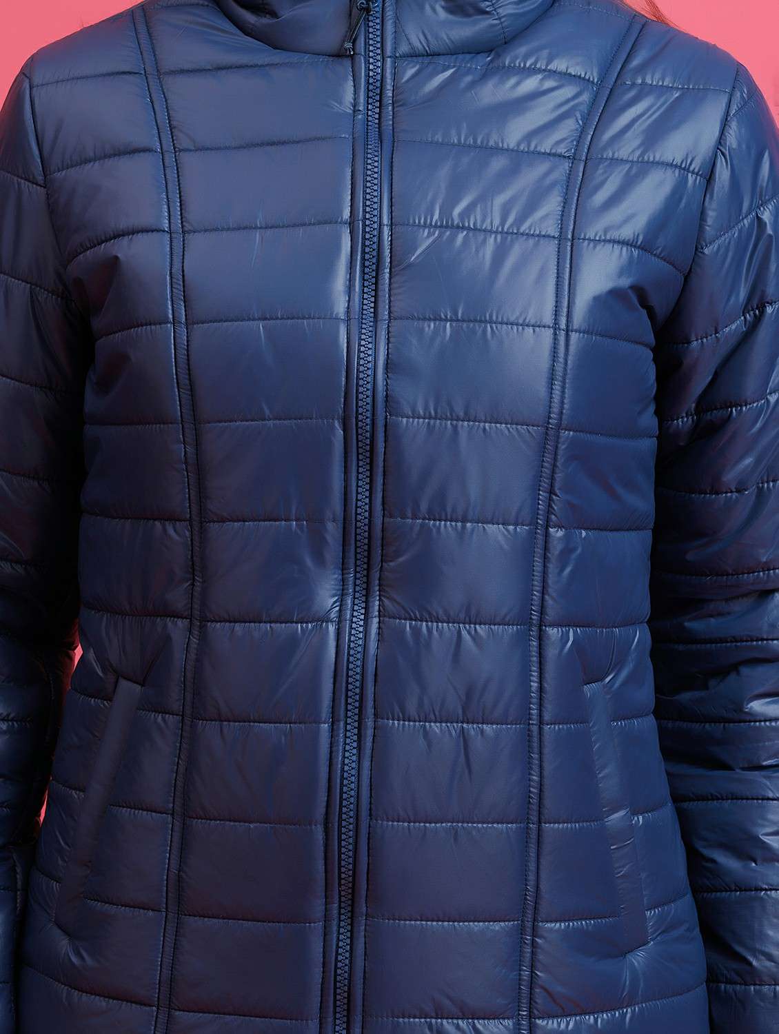 women solid long sleeve quilted jacket - 22290413 -  Standard Image - 5