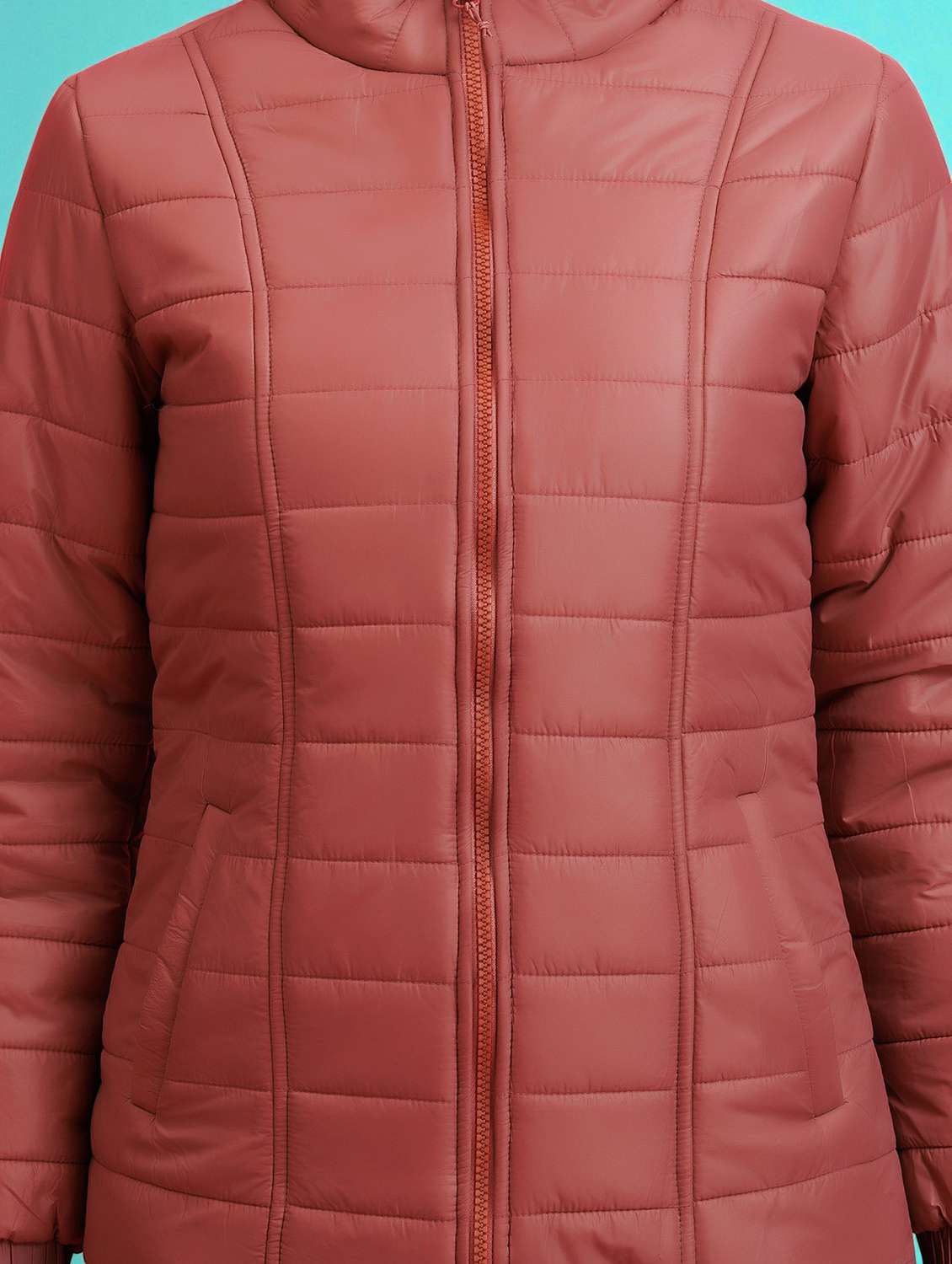women solid long sleeve quilted jacket - 22290414 -  Standard Image - 5